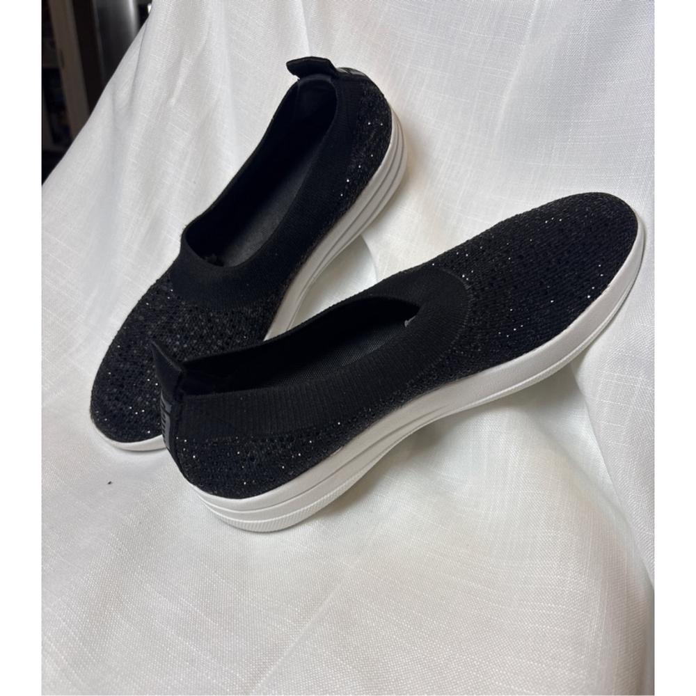 FitFlop Uberknit Sparkle Black Slip-On Flats sz 8.5 - Picture 5 of 7